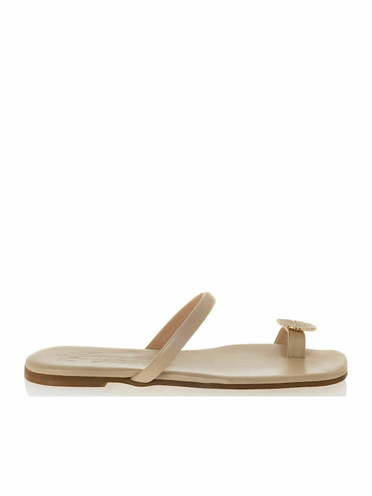 Flache Sandalen für Damen Bronze