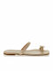 Flache Sandalen für Damen Bronze