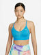 Nike Indy Femei Atletic Sutien sport Albastru deschis cu umplutură și Căptușeală ușoară