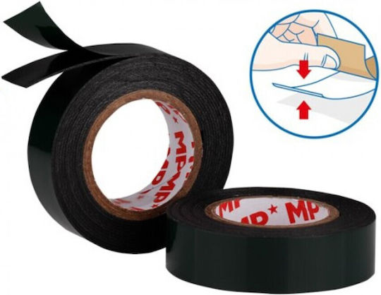 Madrid Papel Self-Adhesive Foam Double-Sided Tape Black 19mmx2.3m 2pcs