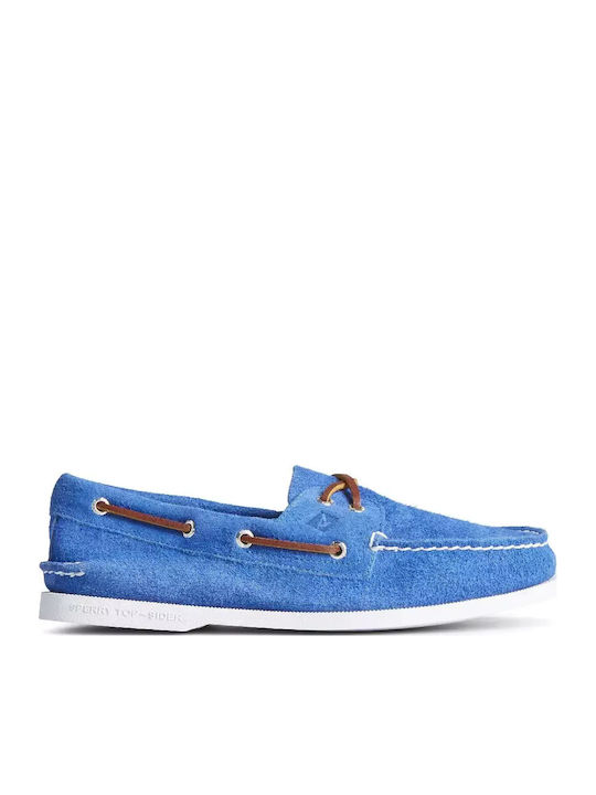 STS24215 Men's Suede Boat Shoes Blue