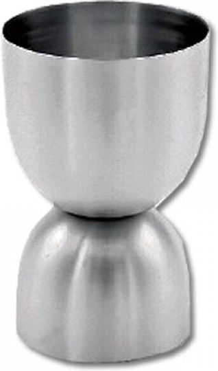 Novatex Διπλή Μεζούρα Ποτών με Χωρητικότητα 20/40ml Inox