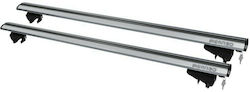 Menabo 120cm. for Cars with Factory Bars (with Roof Rack Legs and Lock) Silver