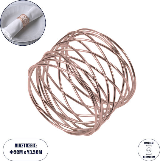 GloboStar Gourmet Napkin Ring Metallic Pink