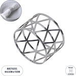 GloboStar Metallic Napkin Ring Bistro Silver