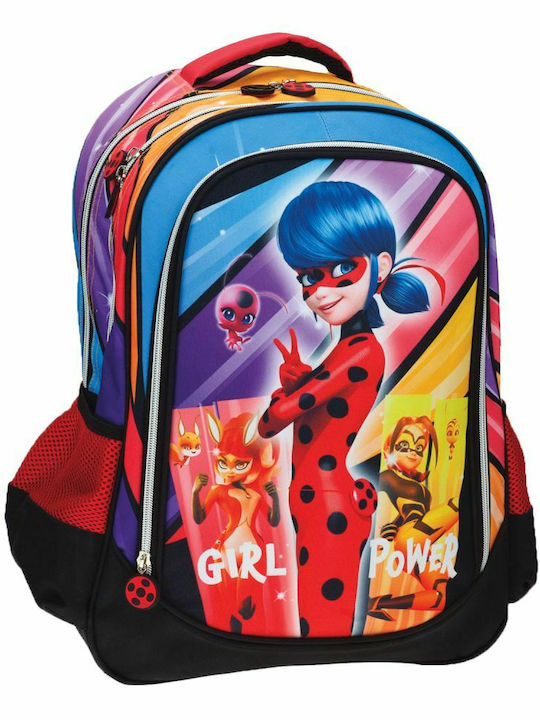 Gim Miraculous Lady Bug Power School Bag Backpack Elementary, Elementary Multicolored