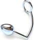 Dream Love Metal Hard Cock Ring With Anal Bead Пръстен Петел Металик с анална клипса Сребрист D-205362