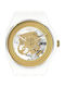 Swatch Golden Ανδρικό Ρολόι 41mm Μπαταρίας με Λευκό Καουτσούκ Λουράκι