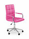 Desk Chair Ozon with Armrests Pink 45x41x110cm