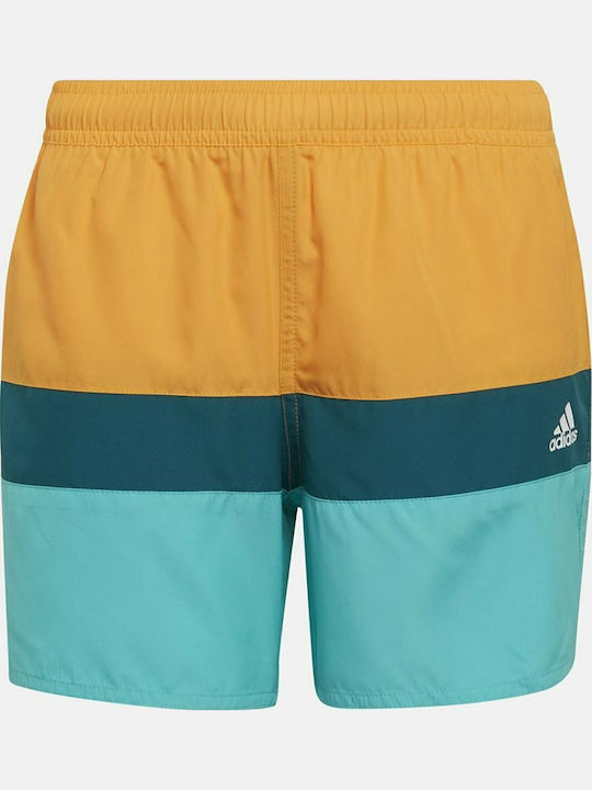 adidas Colorblock Costum de baie pentru copii Pantaloni scurți de înot Bej