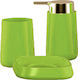 Kleine Wolke Trixy Set Accesorii Pentru Baie Ceramică Verde 3 Bucăți