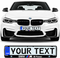 Πλαίσιο Πινακίδας Αυτοκινήτου BMW M Power Πλαστικό 53 x 13.5cm Μαύρο
