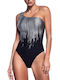 Bluepoint Genesis One-Piece Swimsuit with One Shoulder Black