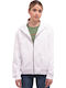 Women's Sweatshirt Jacket Hooded White