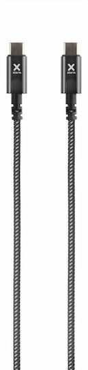 Xtorm CX2071 Braided USB 2.0 Cable USB-C male - USB-C PD Μαύρο 1m