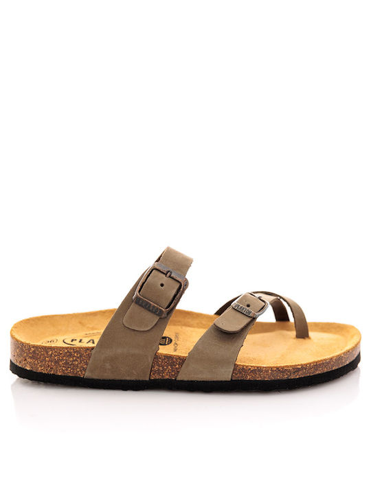 Plakton Bombay Leather Women's Flat Sandals Ana...