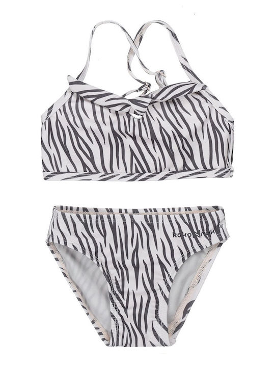 MAYO BIKINI ECRU BLACK ANIMAL PRINT SIZE NOKO