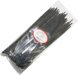 Adeleq Pack of 100pcs Black Plastic Cable Ties 762x9mm 19-76291