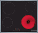 Bosch Κεραμική Εστία Αυτόνομη Inox με Λειτουργία Κλειδώματος 58.3x51.3εκ.
