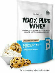 Biotech USA 100% Pure Whey with Concentrate, Isolate, Glutamine & BCAAs Molkenprotein Glutenfrei mit Geschmack Kekse und Sahne 454gr