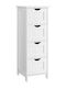 Songmics Floor Bathroom Column Cabinet L30xD30xH82cm White