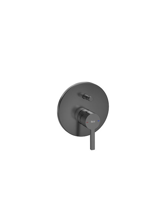 Roca Naia Built-in Faucet Mixer for Shower 2 Exits Black