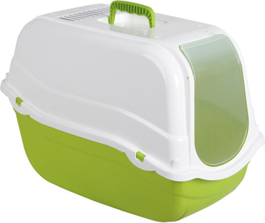 Kerbl Minka Katzentoilette Geschlossen mit Filter Grün L57 x B39 x H41cm