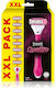 Wilkinson Sword Quattro for Women Razor for Body with Replacement Heads 4 Blades & Lubricious Strip 8pcs