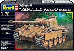 Revell PzKpfw V "Panther" Ausf.G Фигура за Моделизъм Резервоар 124 Части в Мащаб 1:72 12.2см.