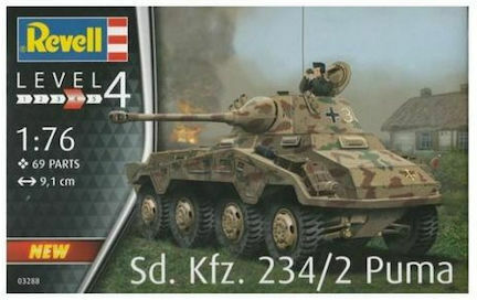 Revell Sd.Kfz. 234/2 Puma Modeling Figure Tank 69 Pieces in Scale 1:76