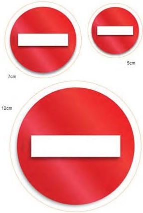 Nakas Schild Selbstklebend PVC "Verboten Eingang " 5x5cm 3Stück