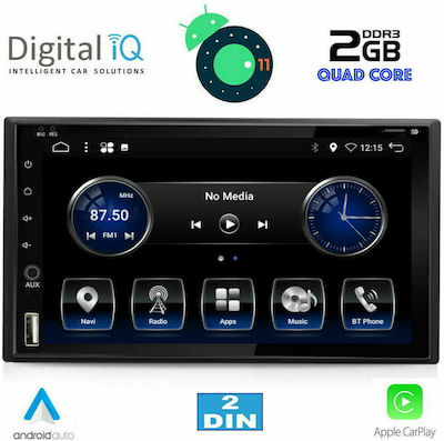 Digital IQ Car Audio System 2DIN (Bluetooth/USB/AUX/WiFi/GPS/Apple-Carplay/CD) with Touch Screen 6.5"