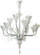 Chandelier with Crystals 12xE14 Transparent 80cm 27171066
