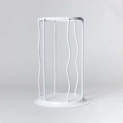 METALLIC LAMP BASE 15X30CM WHITE