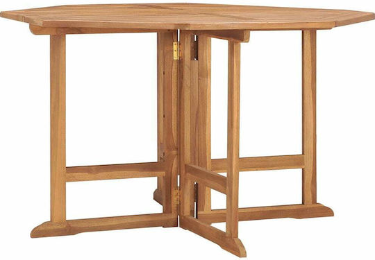 Outdoor Table from Teak Foldable Brown 110x110x75cm