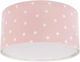 Ango Starlight Single Bulb Kids Lighting Ceiling Light of Plastic 15W with Drive Size E27 In Pink Colour 33x16.5cm