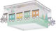 Ango Kids Plastic Single Mount Ceiling Light E27 Night Train Multicolour 15W 37.5x16.5cm