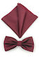 Legend Accessories Set Papion din material textil cu batista Legend Burgundy