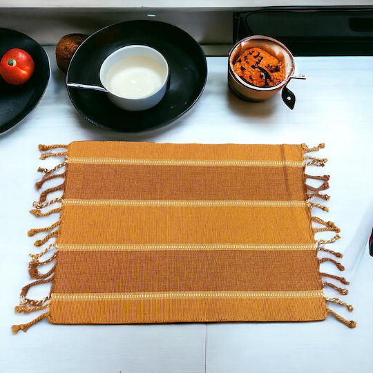 Linea Home Ν870 Placemat Fabric Brown 48x33cm 1pcs Linea Home Ν870 Placemat Fabric Brown 48x33cm 1pcs
