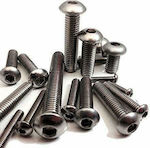 Allen Screw Inox DIN 7380 with Diameter M8 and Length 35mm