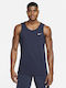 Nike Ανδρική Μπλούζα Dri-Fit Αμάνικη Navy Μπλε