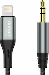 Dudao L11 Pro Geflochten 3.5mm zu Lightning Kabel Schwarz 1m