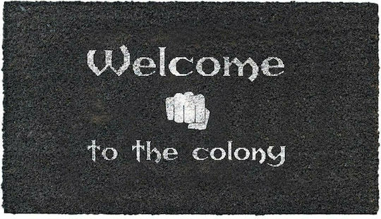 Itemlab Doormat from Coconut Tree Gothic Welcome to Colony Black 40x60cm ILAB540001 Black