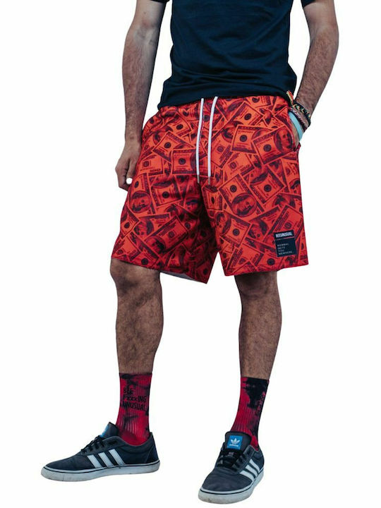 Rote Money Sport Herren Shorts Kordelzug