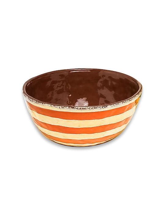 Espiel Assort Ceramic Salad Bowl Orange 23x23x11cm