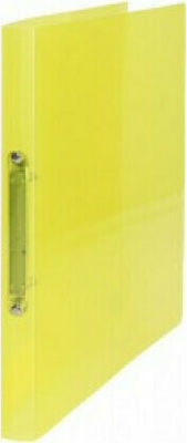 Plastic Folder A4 With 2 Checks Yellow Transparent