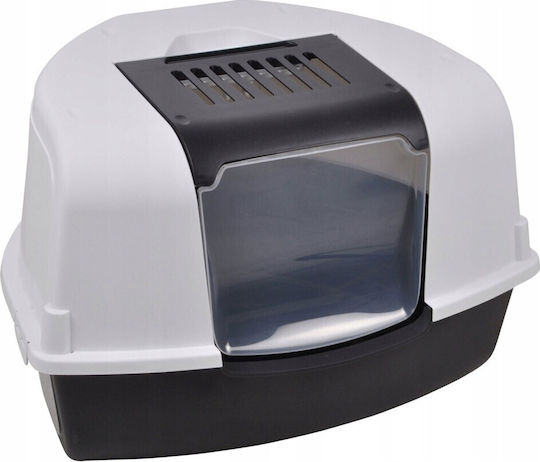 Love Story Cat Toilet Closed for Corner Black L58 x W47 x H38cm