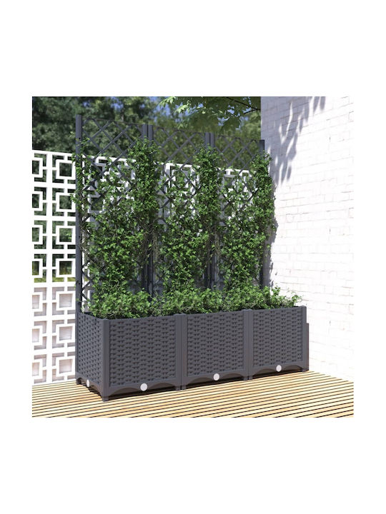 vidaXL Planter Box with Lattice 120x136cm in Gray Color 318253