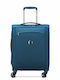Delsey Montmartre Air Cabin Fabric Suitcase Light Blue with 4 Wheels Height 55cm