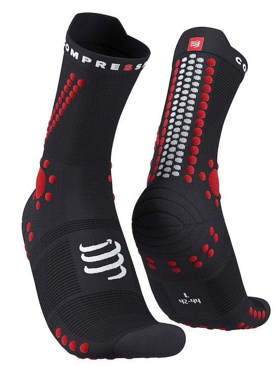 Compressport Pro Racing V4.0 Trail Running Κάλτσες Μαύρες 1 Ζεύγος